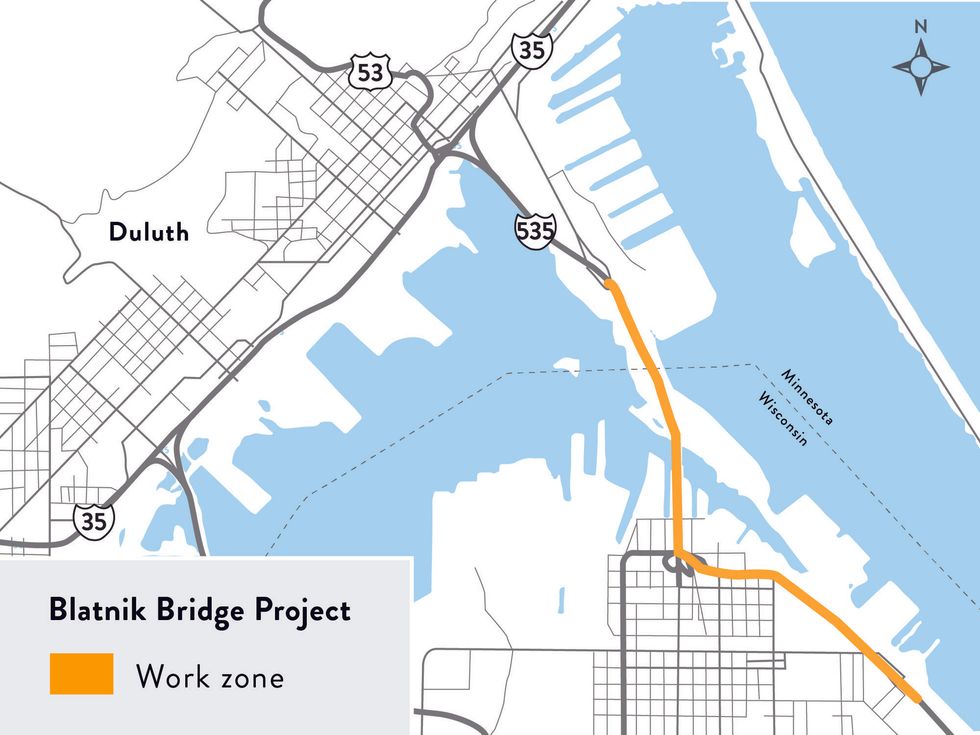 Construction is now underway at the Blatnik Bridge, which will be replaced over the next several years.