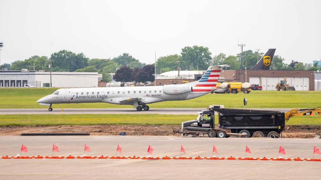 Construction on Buffalo Airport main runway (5-23) is underway