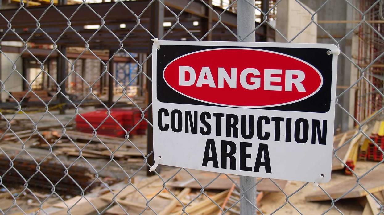Construction site sign.