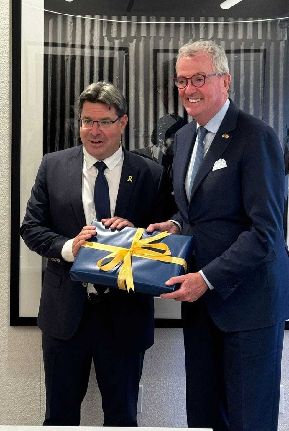 Consul general Ofir Akunis with New Jerey Gov. Phil Murphy on June 27, 2024. "The ironclad relationship between Israel and New Jersey is a bilateral bright spot, and demonstrates the value of collaborating with the creative and innovative Jewish State," Akunis said. "As Israel
