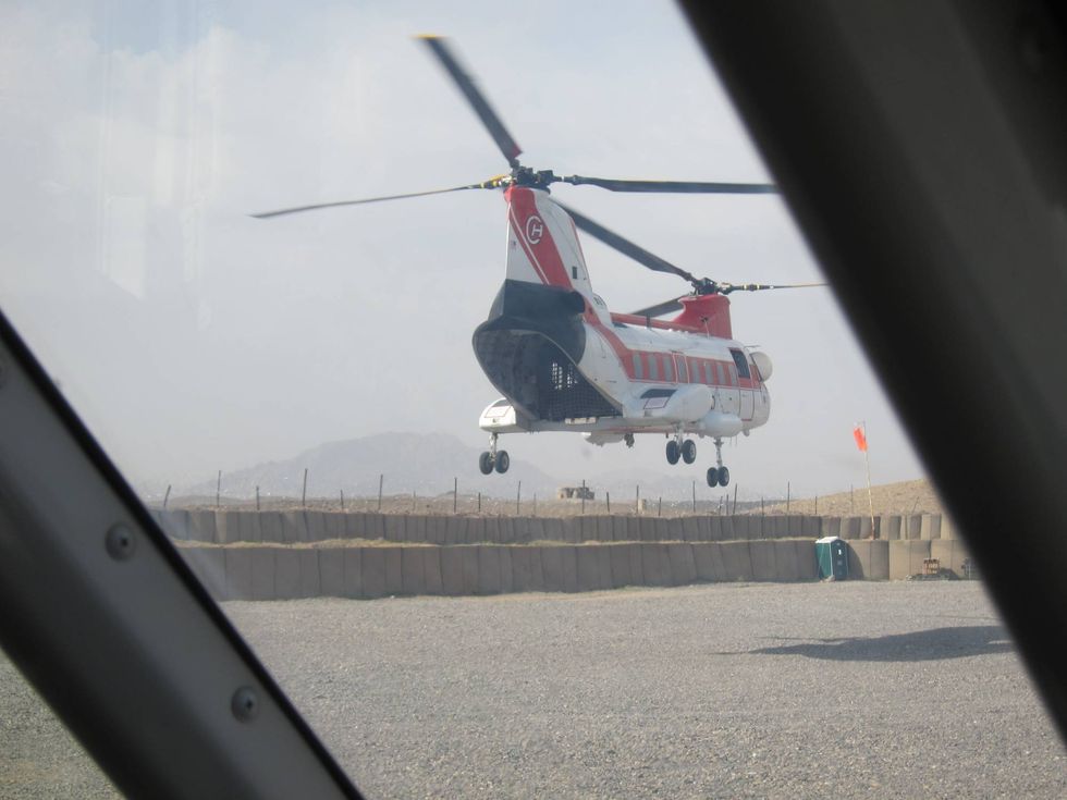 Contracted helicopters in Afghanistan