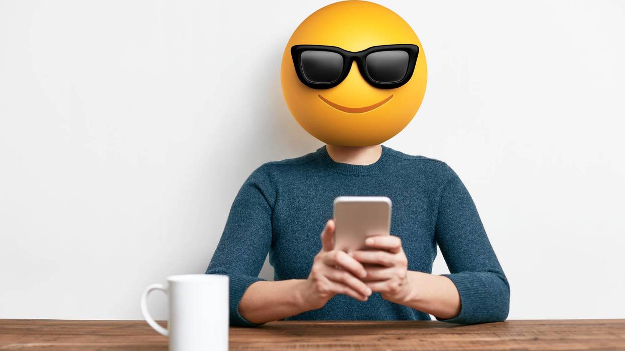 Cool Emoji On Woman