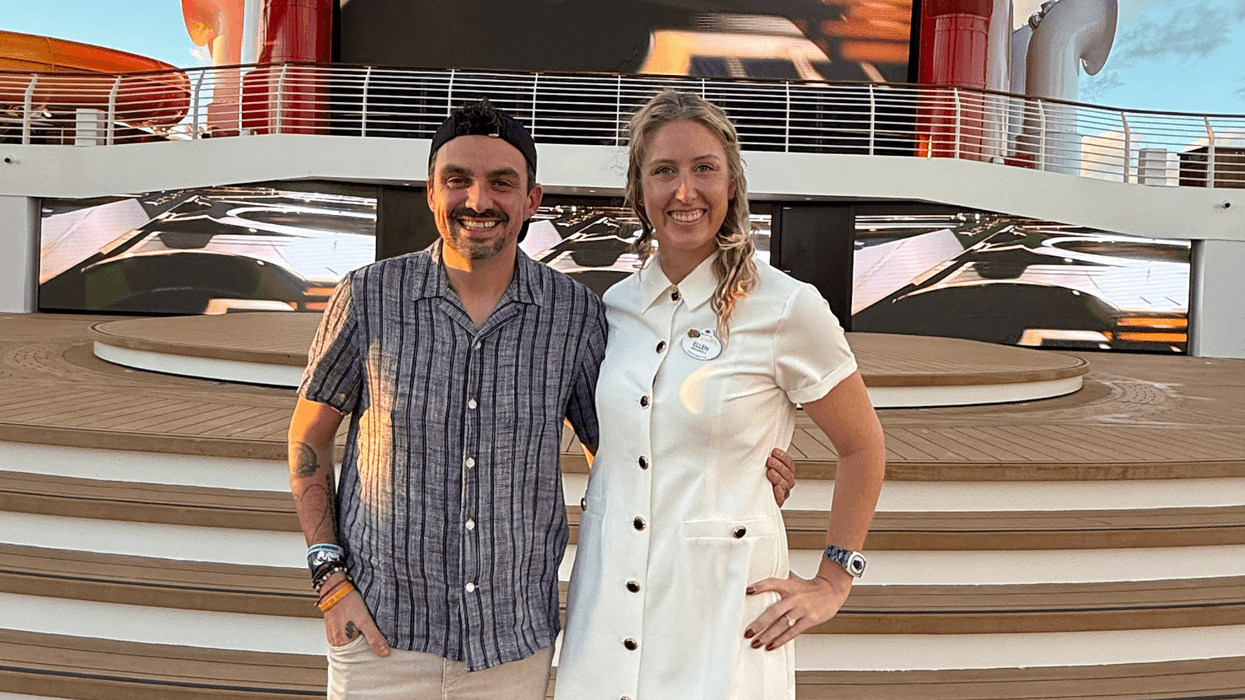 Coop chats with Ellen Sawin on Heroes & Villains on board the Disney Destiny