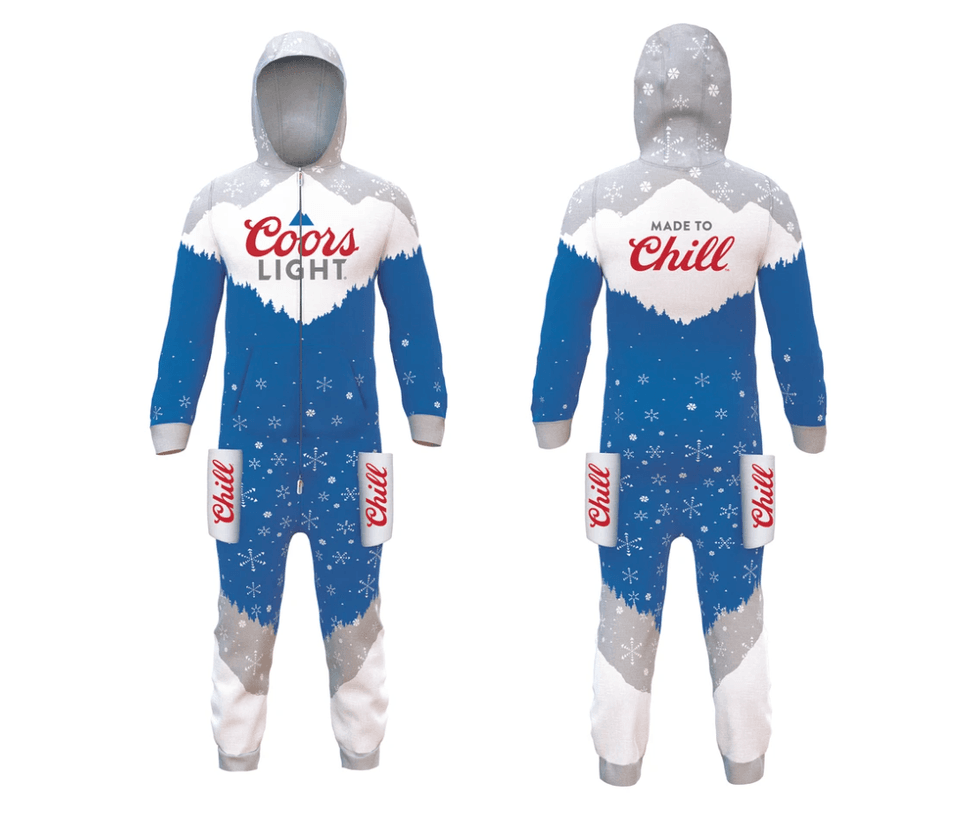 Coors Light holiday onesie