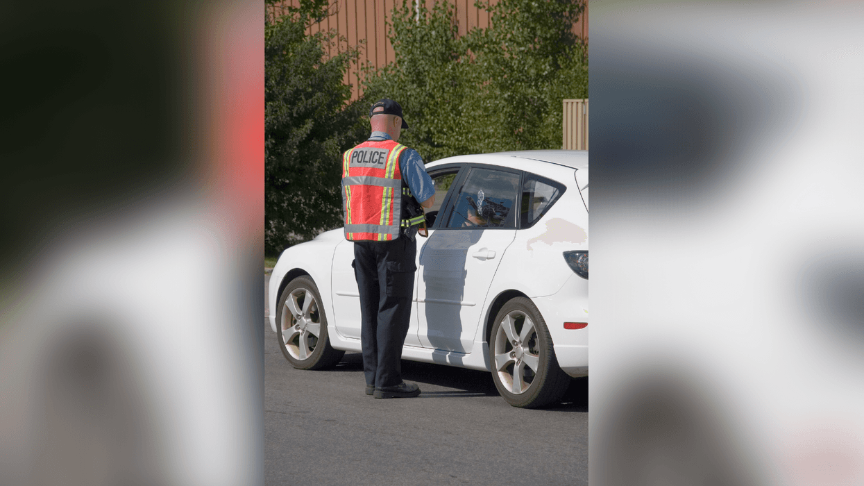cop pulling driver over