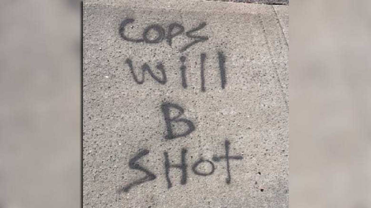 Cop threat graffiti