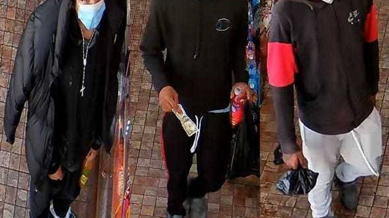 Cops are searching for three teens in a violent purse snatching in the Bronx on Sunday morning