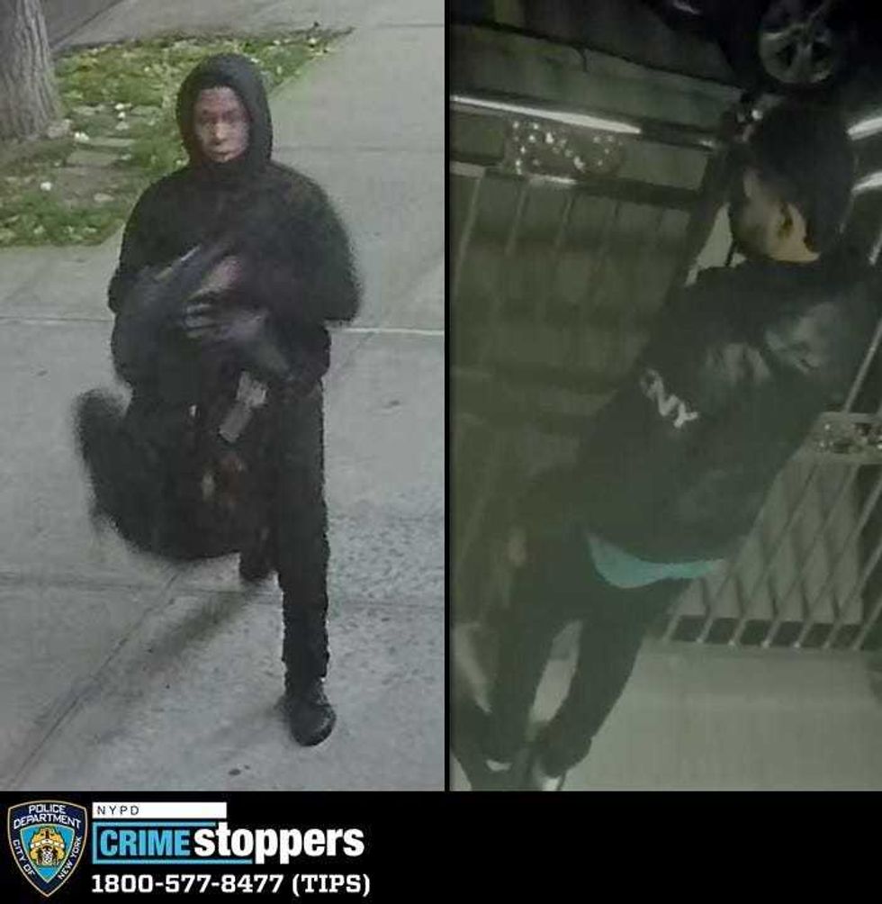 Cops previously released surveillance images of the two men wanted in the assault in East New York