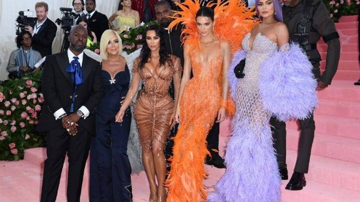 Corey Gamble, Kris Jenner, Kim Kardashian-West, Kanye West, Kendall Jenner, Kylie Jenner and Travis Scott