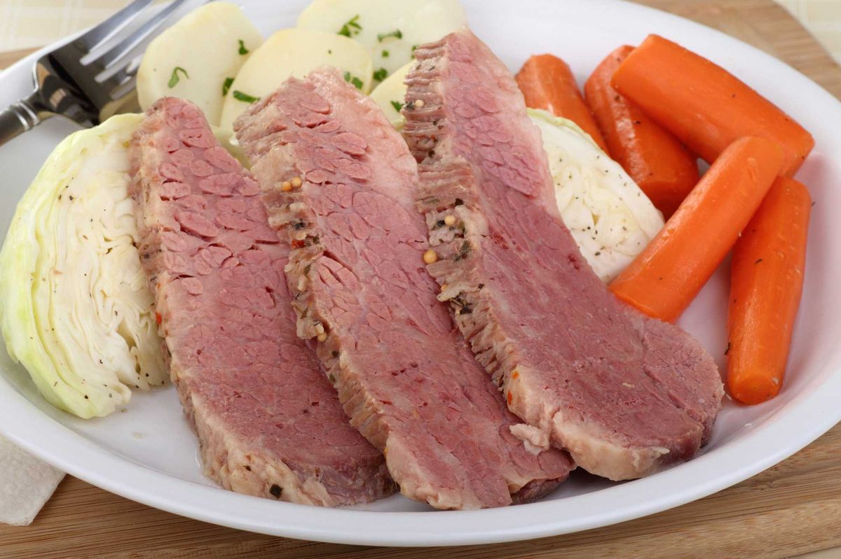 corned beef on plate