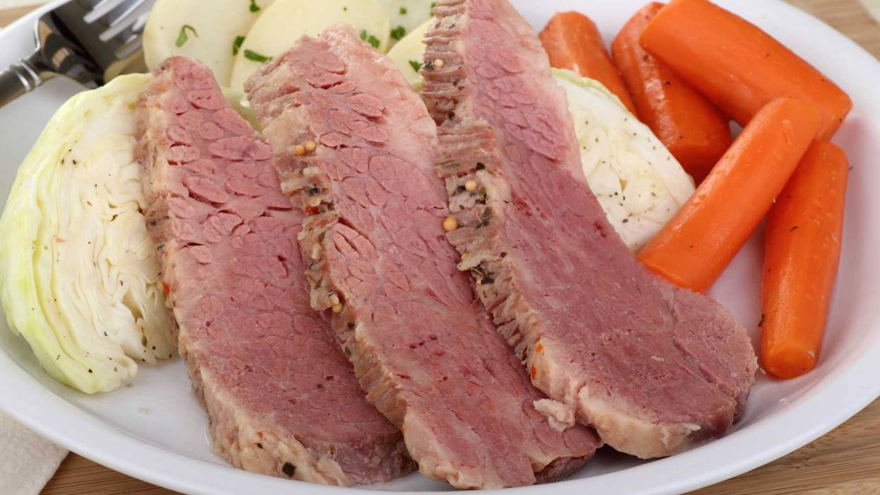 corned beef on plate