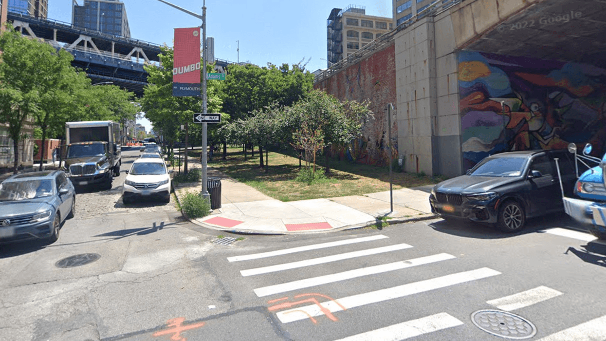 Corner of Adams and York Streets in DUMBO where woman was found dead