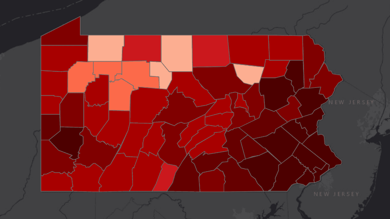 Coronavirus Map of PA May 19, 2020
