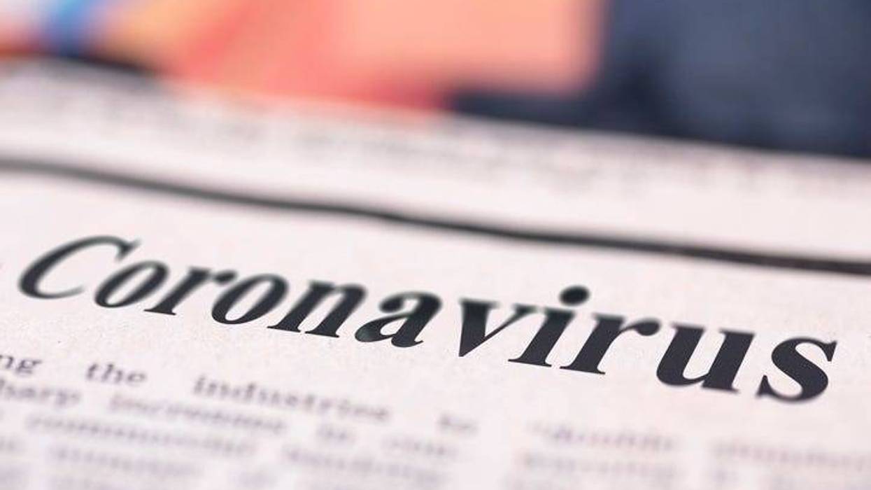 Coronavirus written on a newspaper