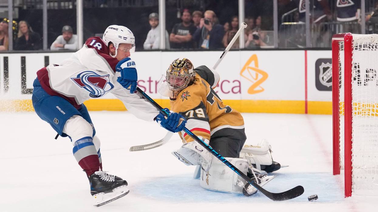 CORRECTION Avalanche Golden Knights Hockey 58