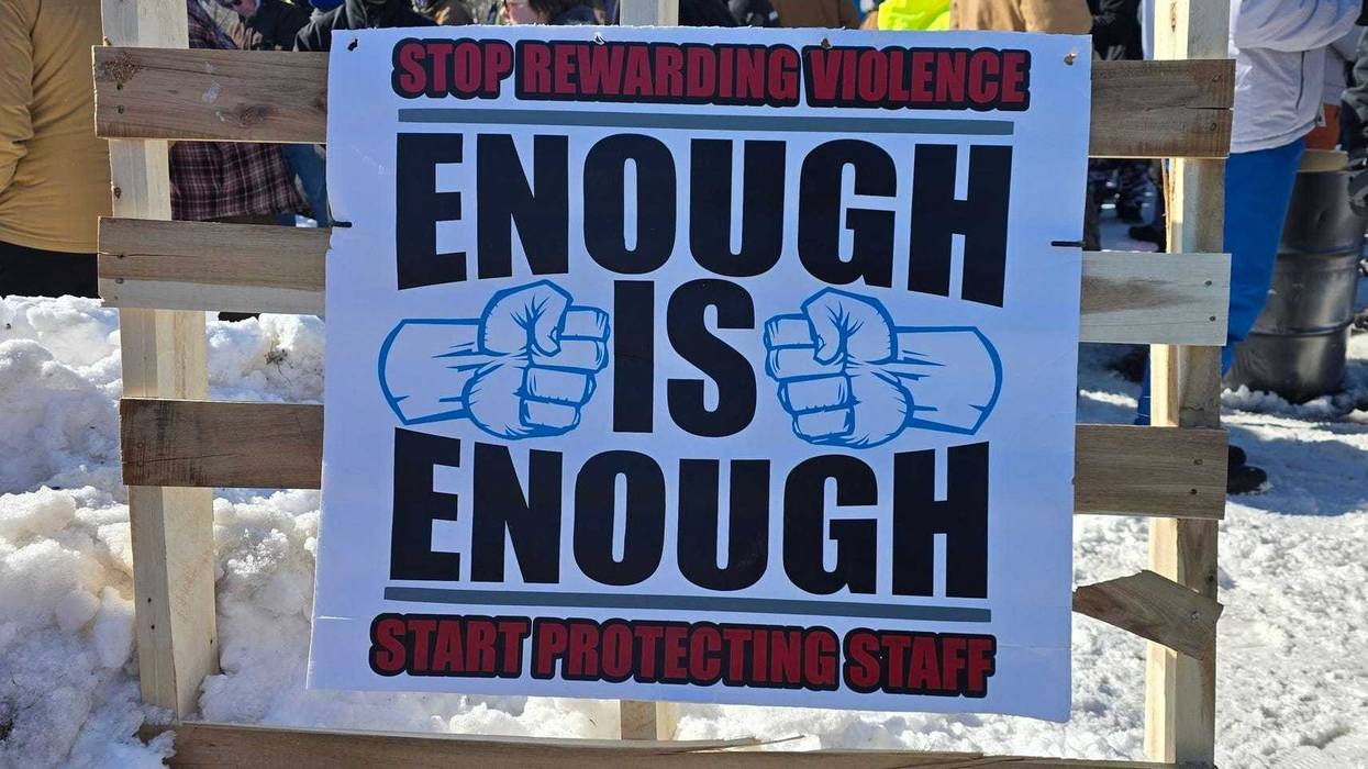 Corrections officers on strike