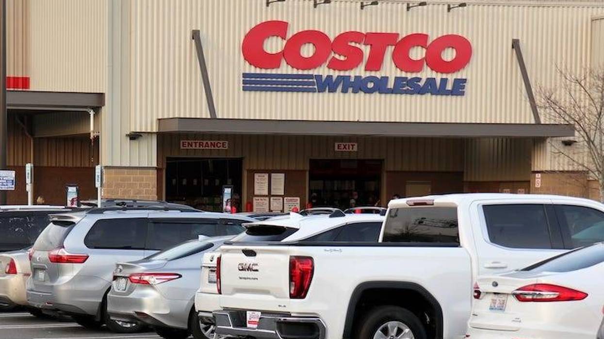 Costco store front, parking lot