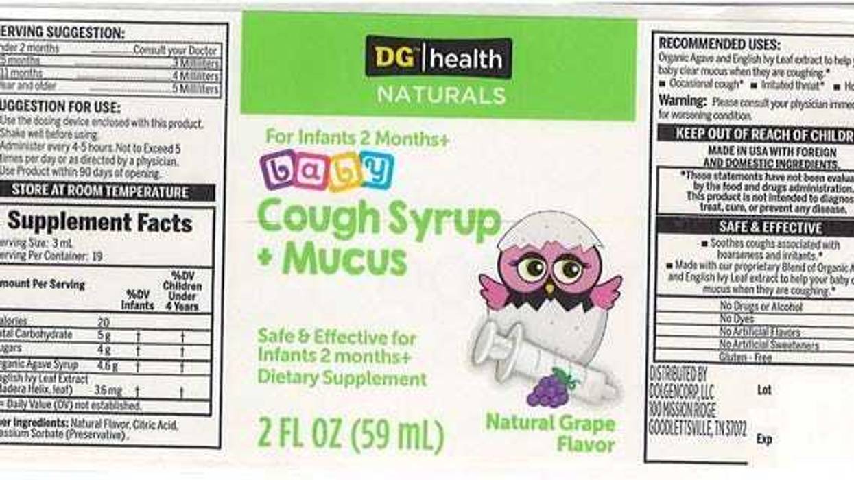 Cough Syrup Recall DG health