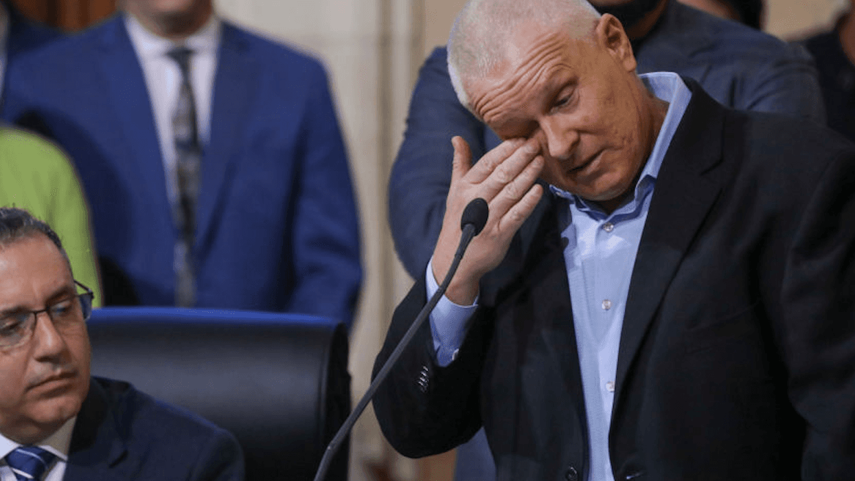 Councilman Mike Bonin addresses the general public at a city council meeting. City Hall on Tuesday, Oct. 11, 2022, in Los Angeles.