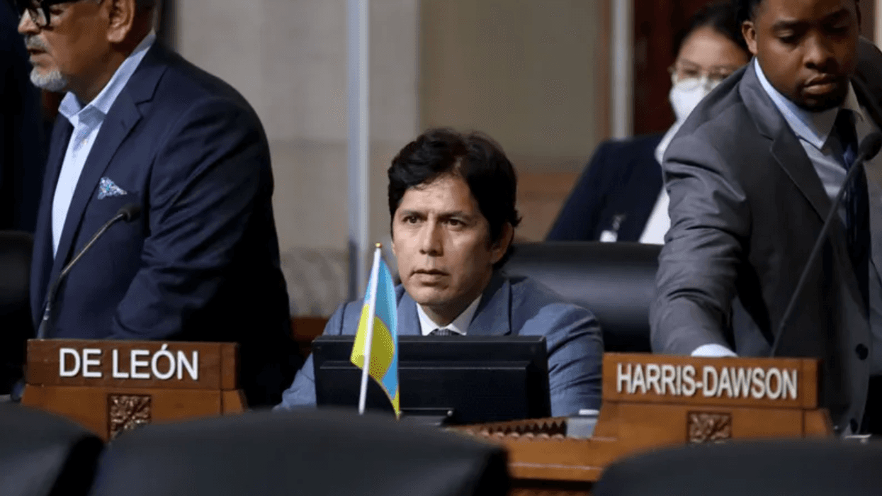 Councilmember District 14 - Kevin de León at the Los Angeles City Council meeting at Los Angeles City Hall on Tuesday, Oct. 11, 2022, in Los Angeles.