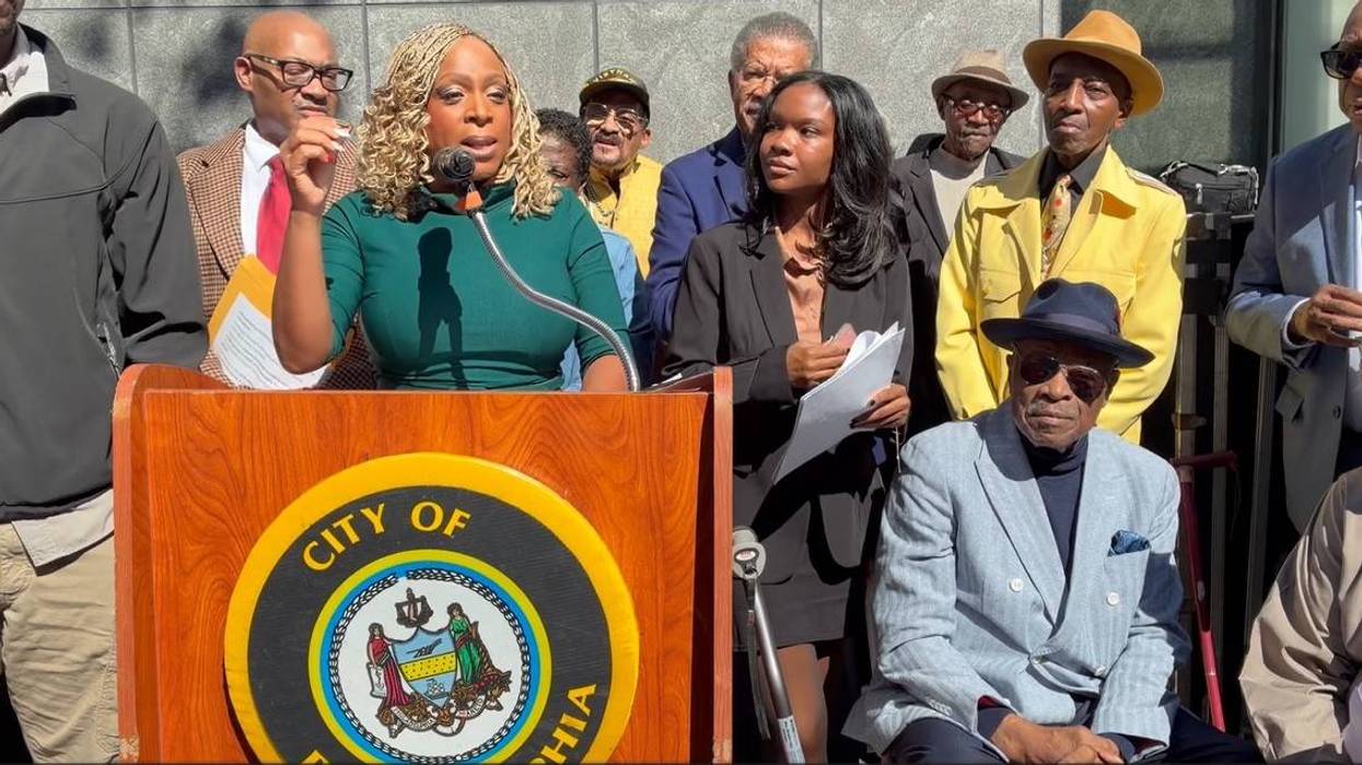 Councilmember Jaime Gauthier announced the renaming of the 3600 block of Market Street at Walt Palmer-Black Bottom Way, with civil rights activist Dr. Walter Palmer (bottom right) in attendance.