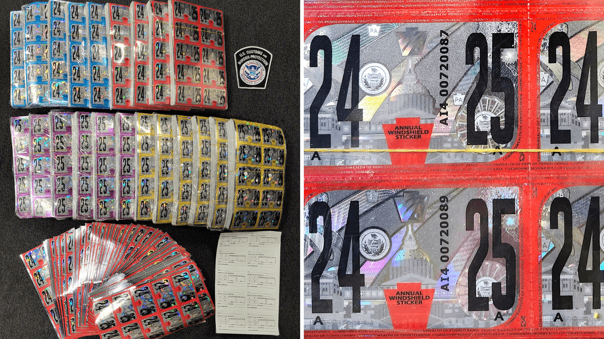 Counterfeit vehicle inspection stickers