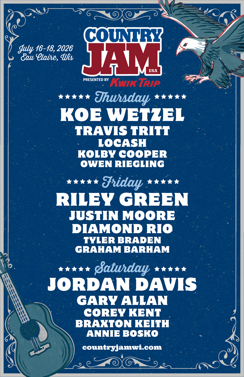 Country JAM USA Lineup