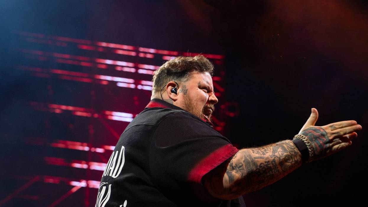 Country music star Jelly Roll performing at Pine Knob Music Theatre in Clarkston on Thursday, August 17, 2023.