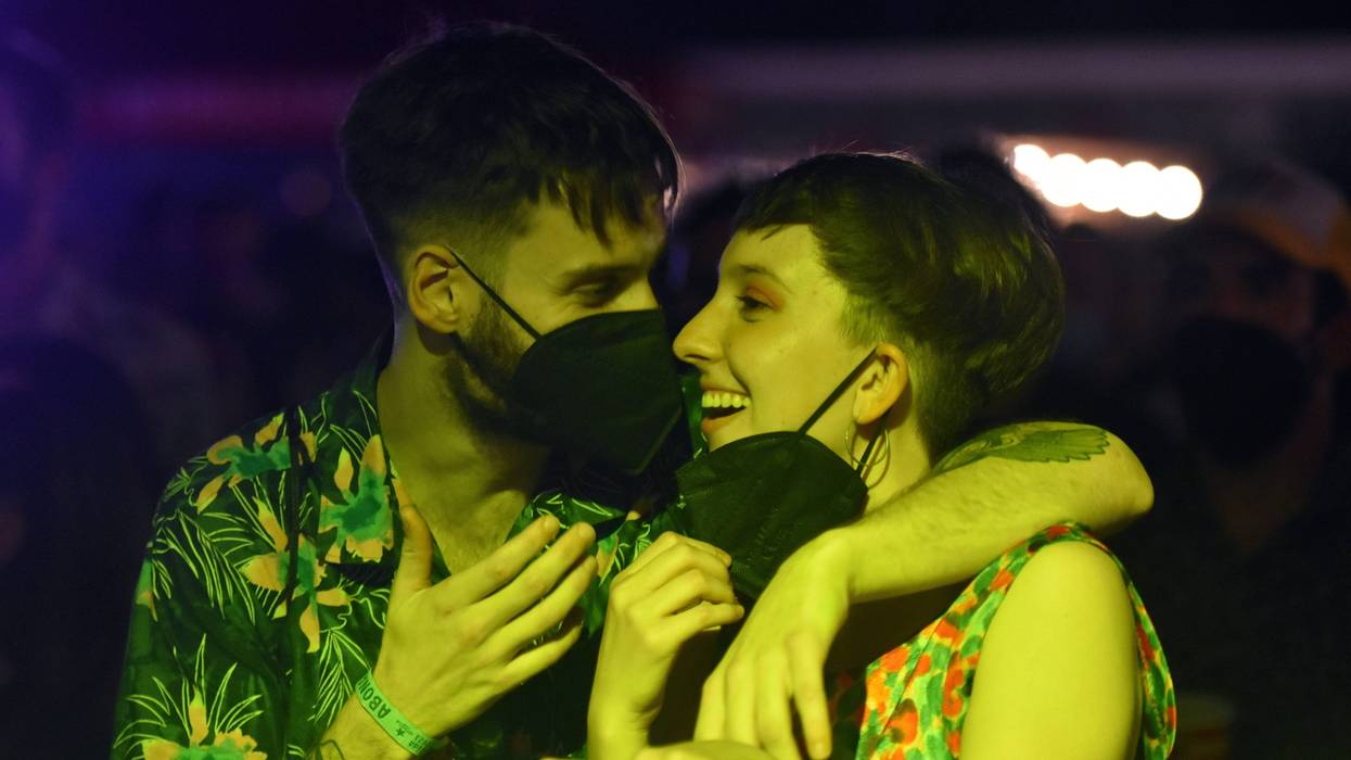 Couple at concert