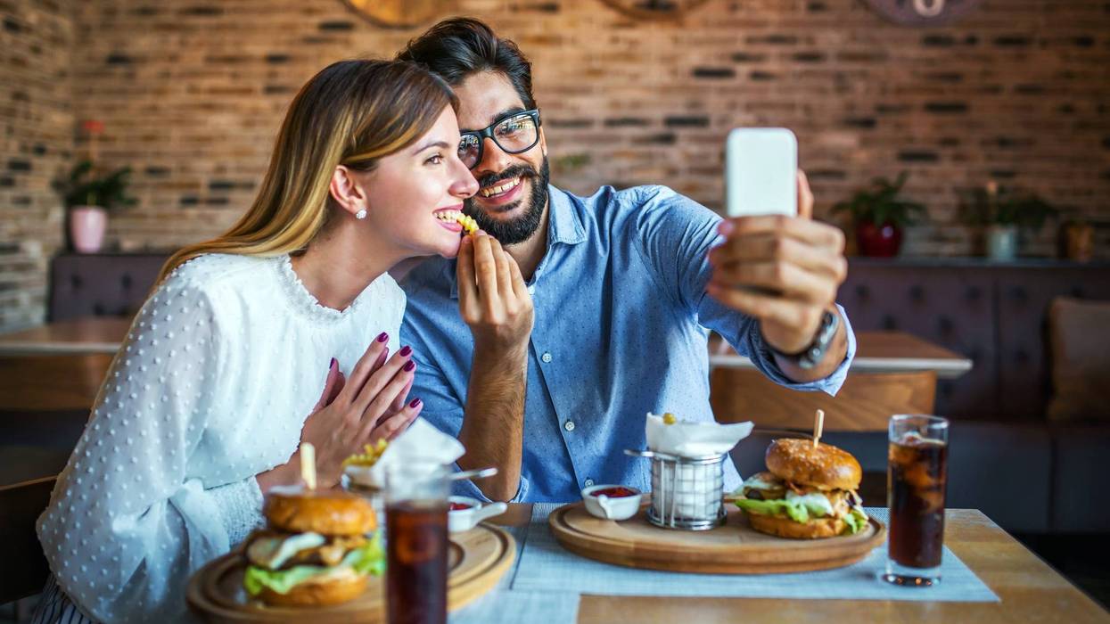 couple eating out