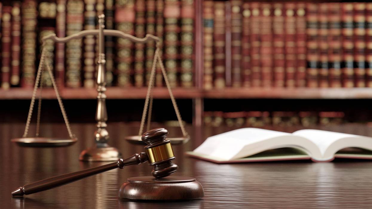 Court hearing stock photo