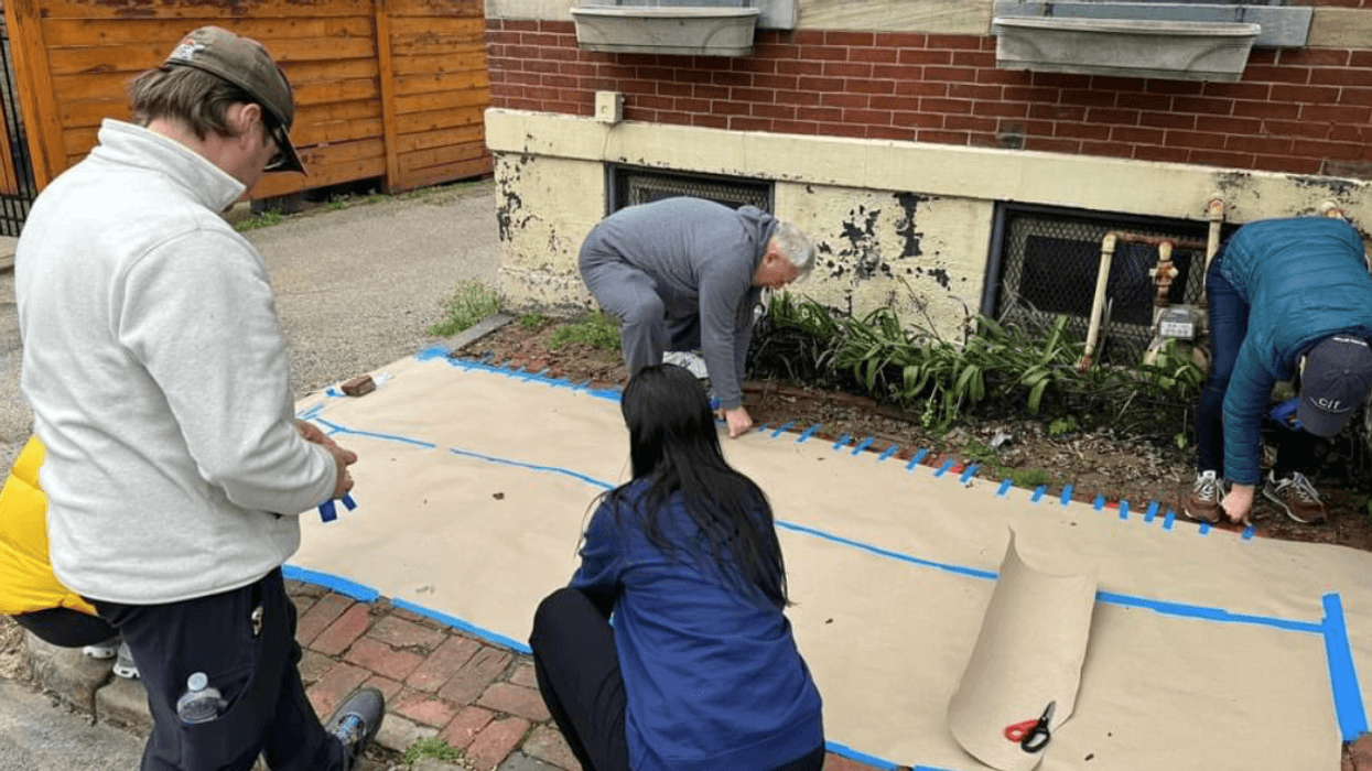 Covering anti-Semitic graffiti on the North Side