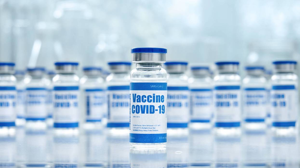 COVID-19 coronavirus vaccine vial bottles