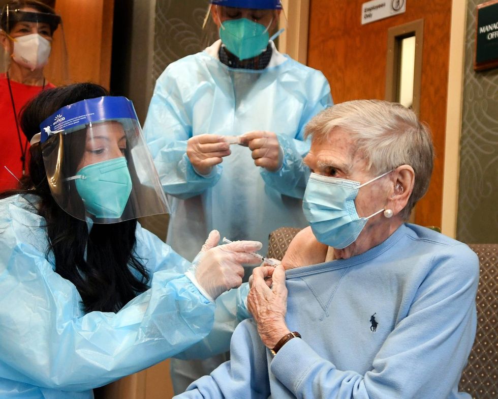 COVID-19 first vaccine at LTC 04