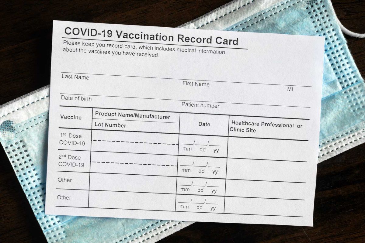 COVID-19 Vaccination Record Card.