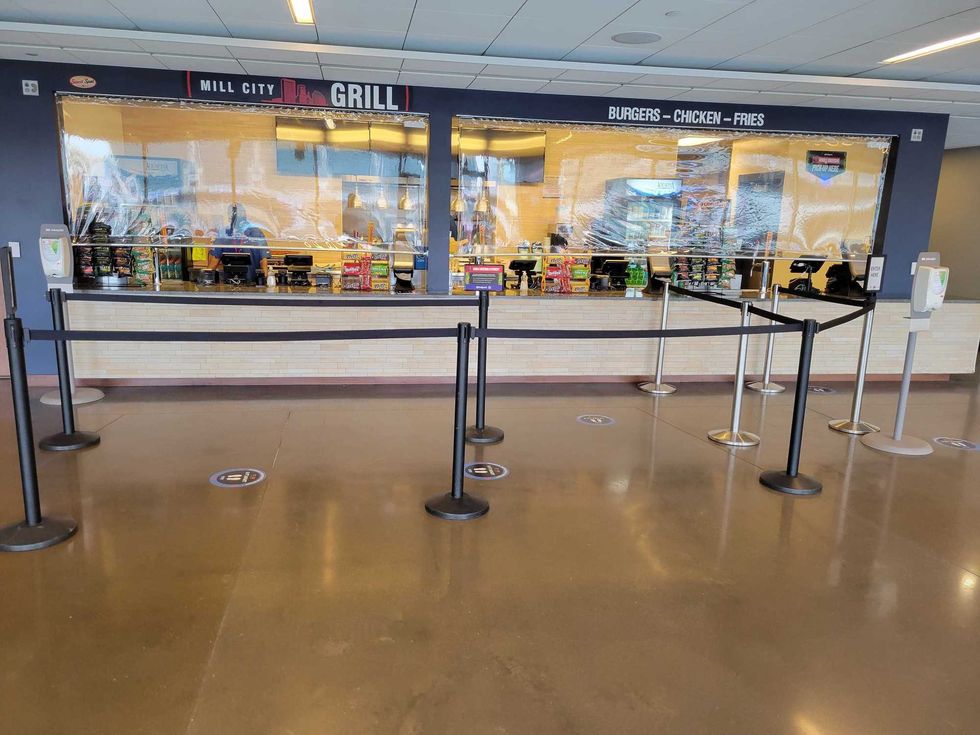 COVID precautions at Target Field