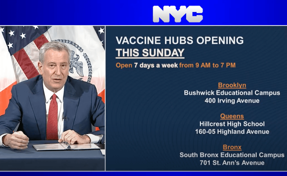 COVID vaccine hubs