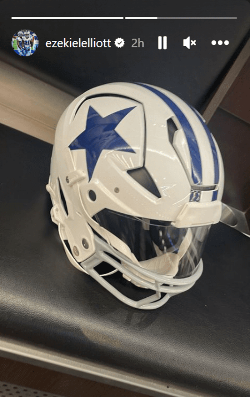 ezekiel elliott new football helmet Signed Dallas Cowboys F/S AMP Speed Helmet- Beckett Au The Jersey Source in which he added the How bout them Cowboys inscription Dallas Cowboys Mini Helmet Custom