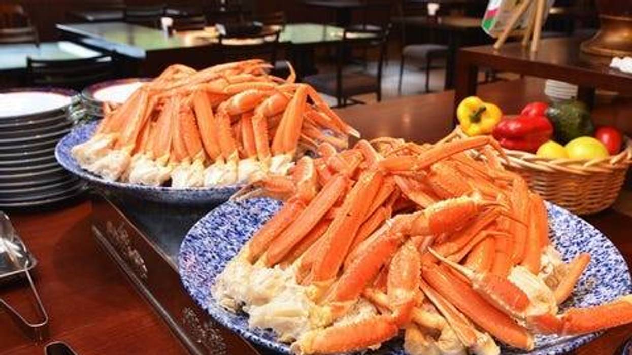 Crab Legs At A Buffet