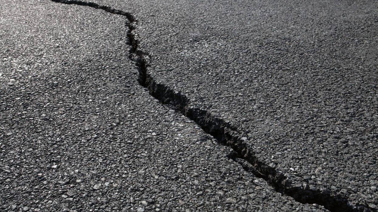 Cracked road
