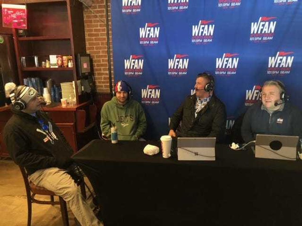 Craig, Evan, Moose, and David Diehl on Football Sunday