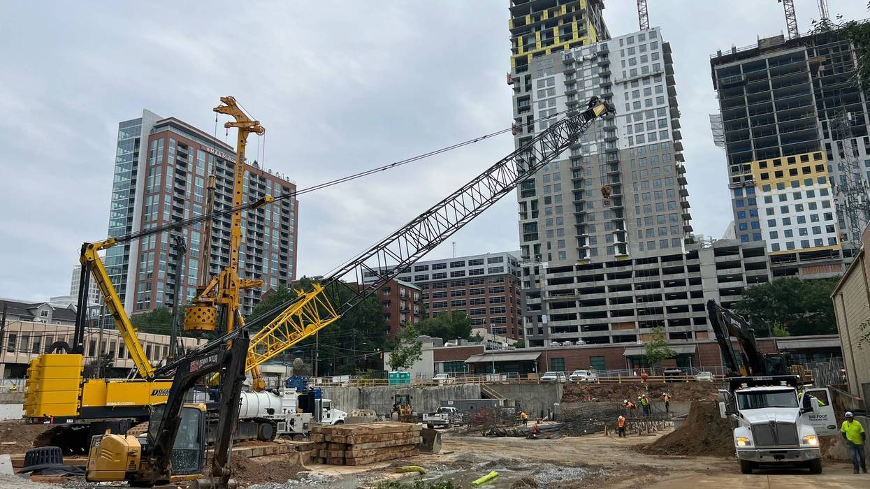 Crash site at Midtown construction zone