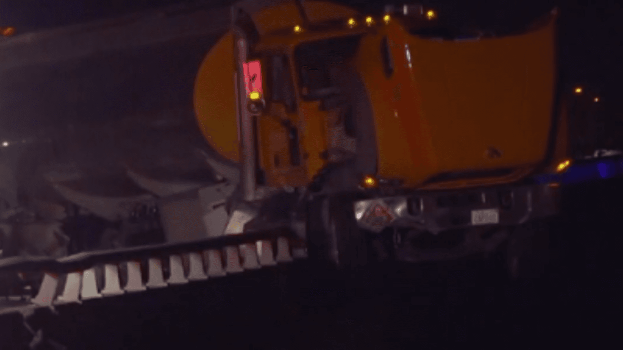 Crash with a big rig hanging over an overpass closed a stretch of Loop 12 in Dallas
