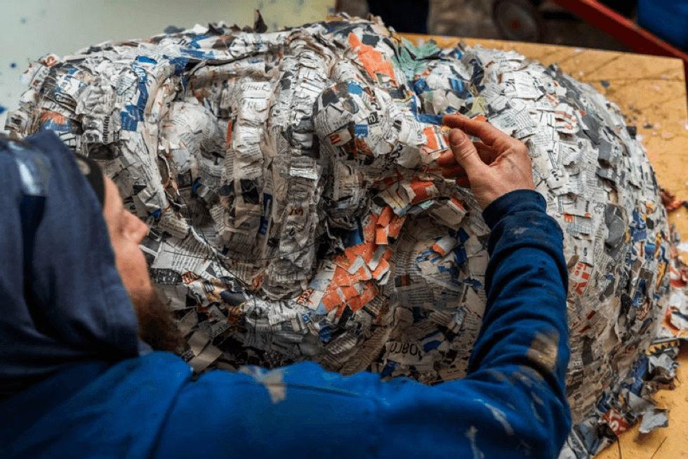 Creating a paper mache Big Head