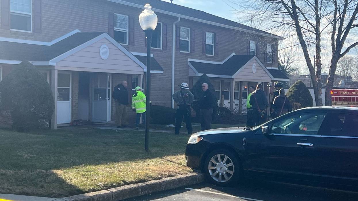 Crews at the scene of the apartment fire in West Norriton on Jan. 7, 2026.