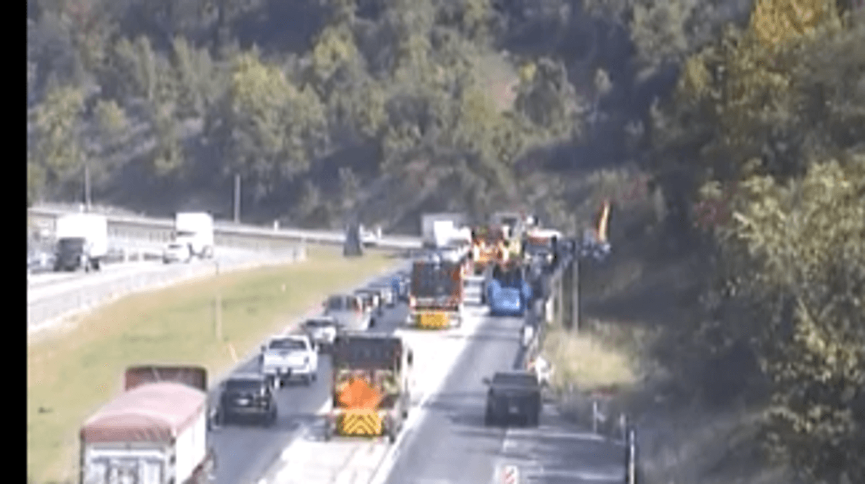 Crews cleaning up an early fatal accident on I-79