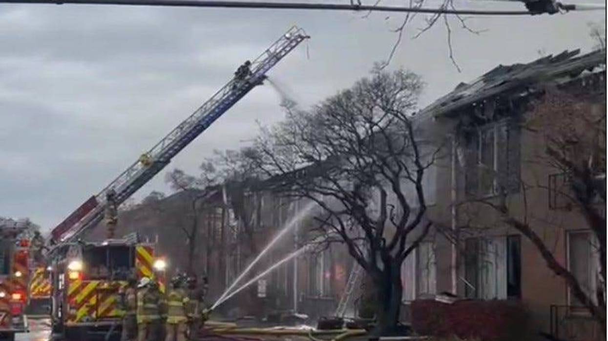 Crews putting out fire at Southfield condo complex