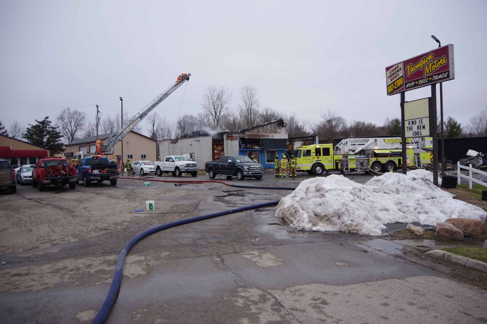 Crews respond to storage facility fire in Lapeer