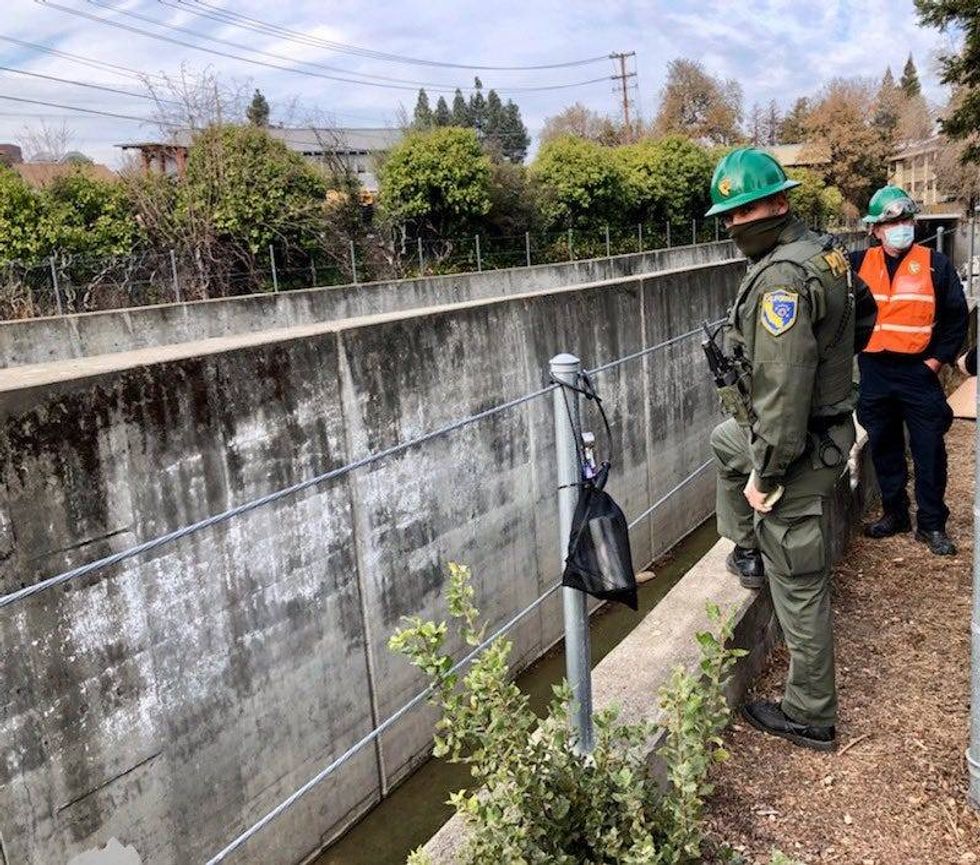 Crews watch over cleanup of a massive gasoline spill near the Iron Horse Trail in Walnut Creek.