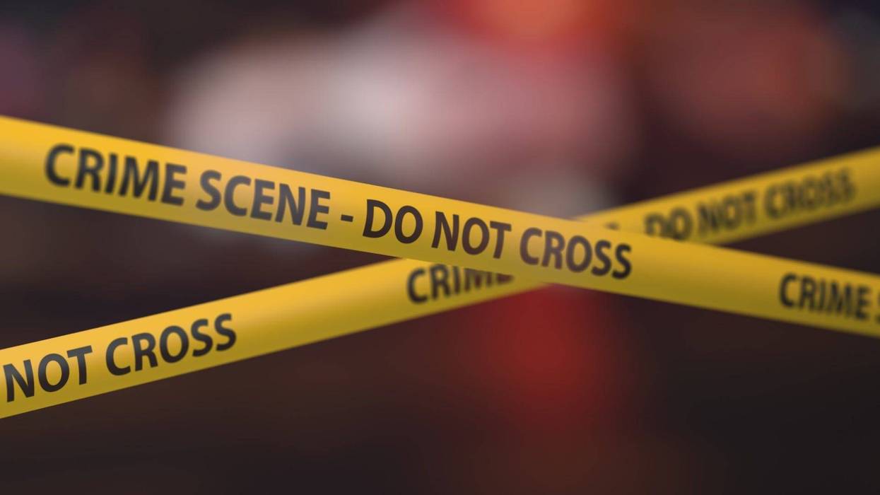 Crime scene do not cross tape - stock photo